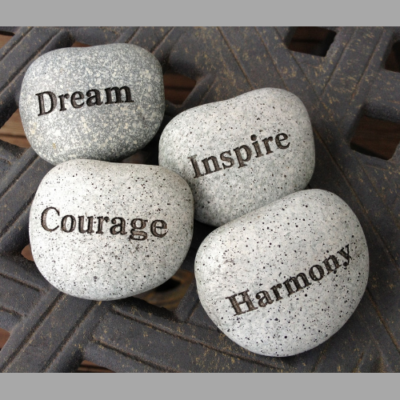 Courage stones affirmations