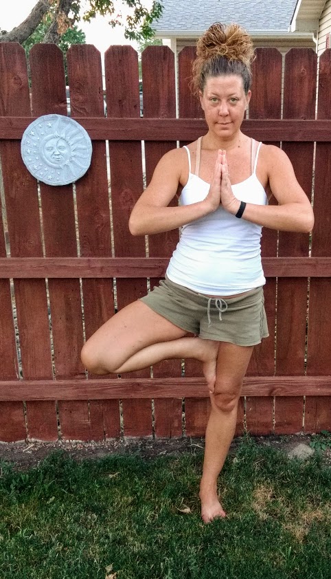 Grounded in your body, yoga tree pose
