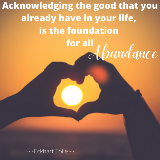 acknowledge the good