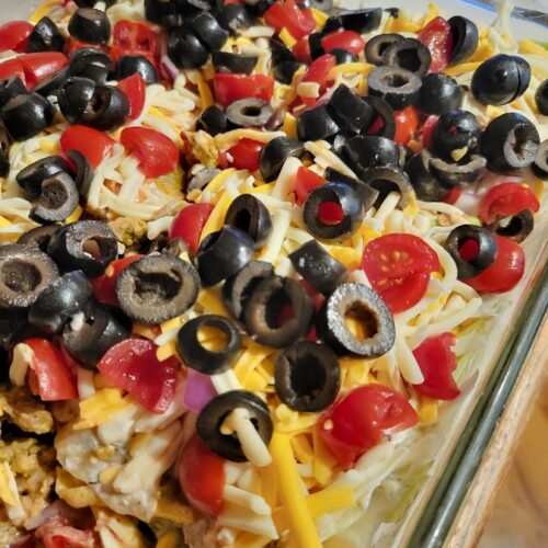 what are we making Monday layered taco salad